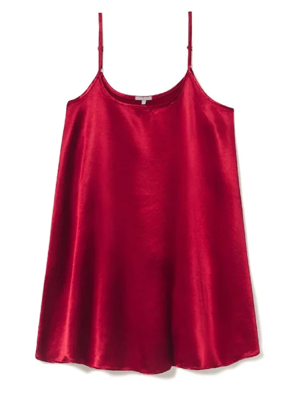 Women's Allie Satin Nightgown In Red