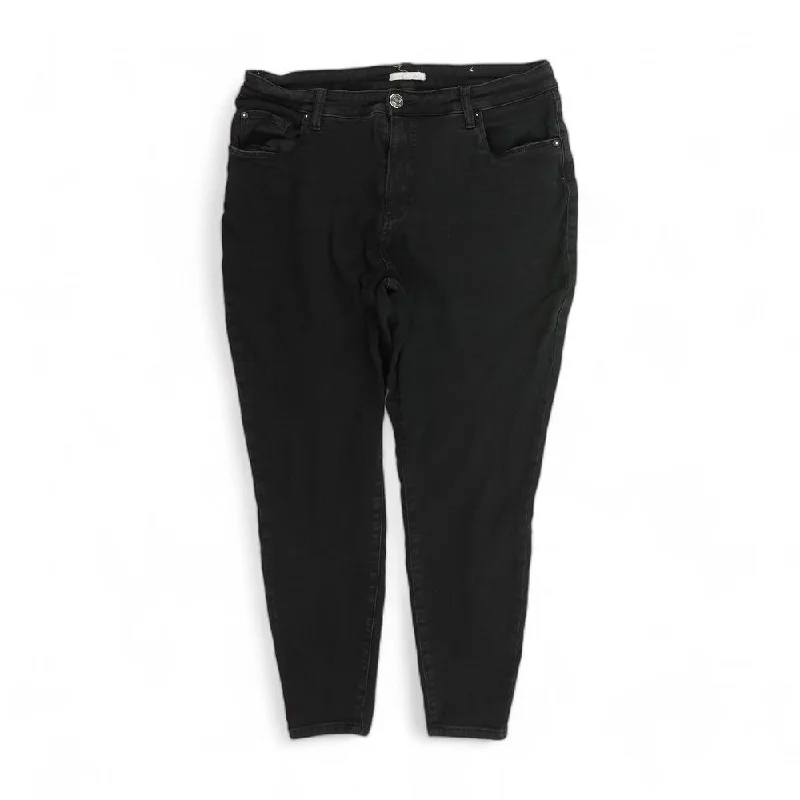 Black Solid High Rise Jeans