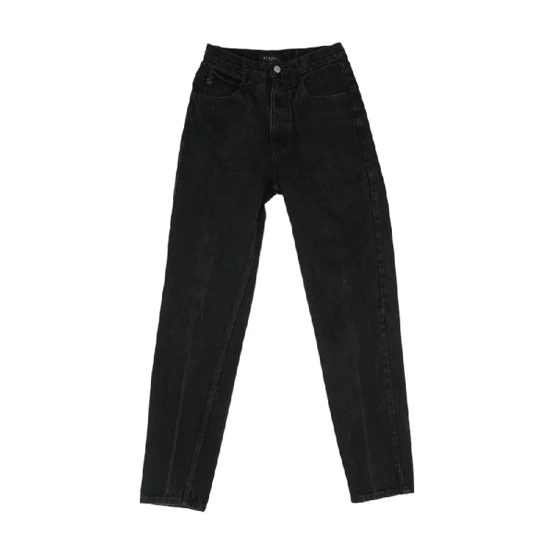 Vintage Black Solid Jeans