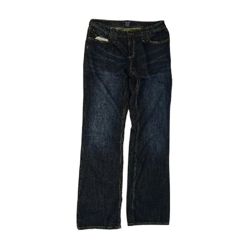 Blue Solid Mid Rise Jeans