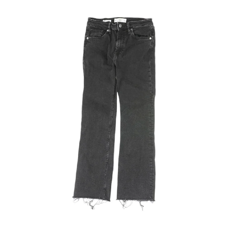 Black Solid Bootcut Jeans