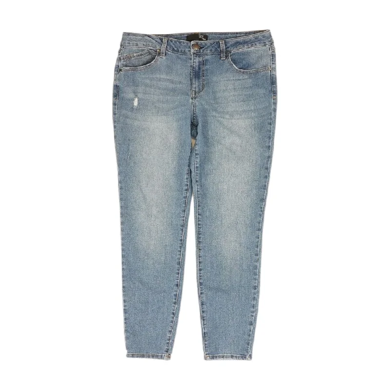 Blue Solid Regular Jeans