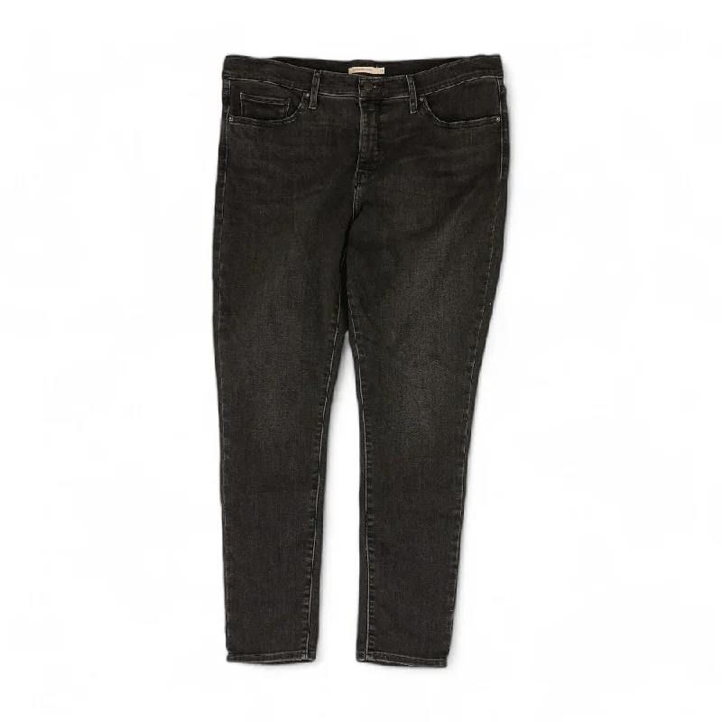 311 Black Solid Skinny Leg Jeans