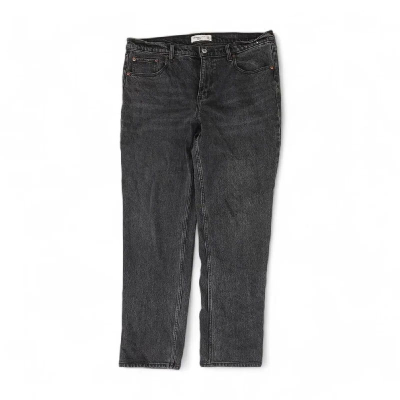 Black Solid High Rise Regular Jeans