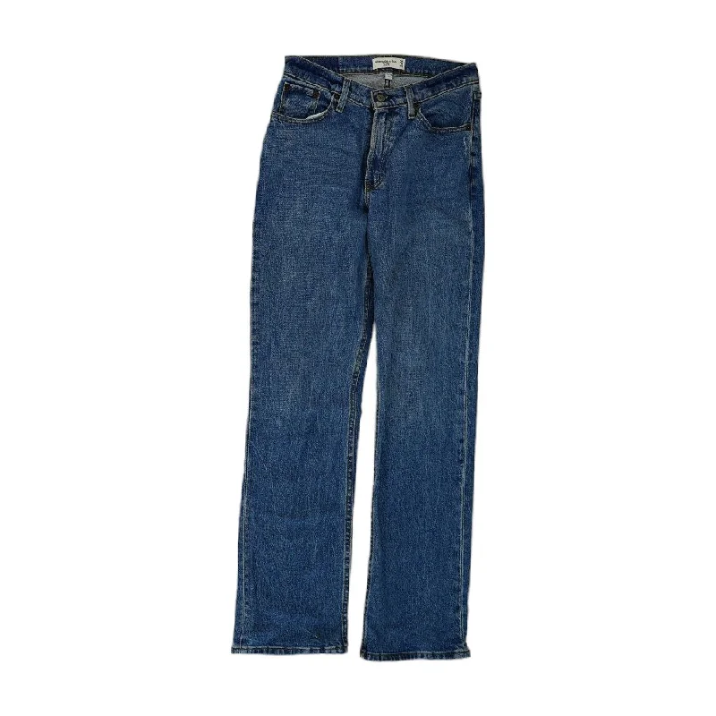 Blue Solid Mid Rise Jeans