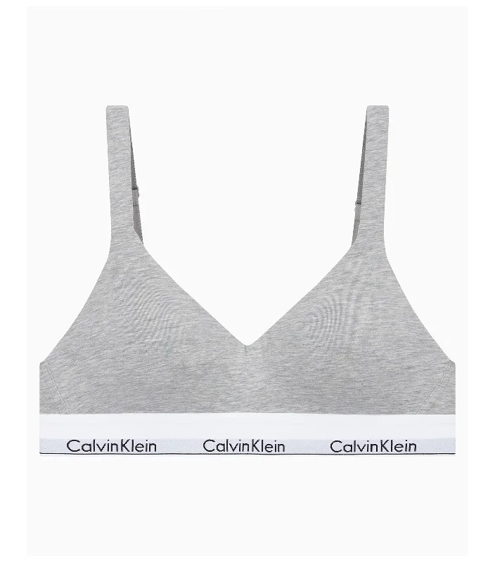 Modern Cotton Lift Bralette Gray