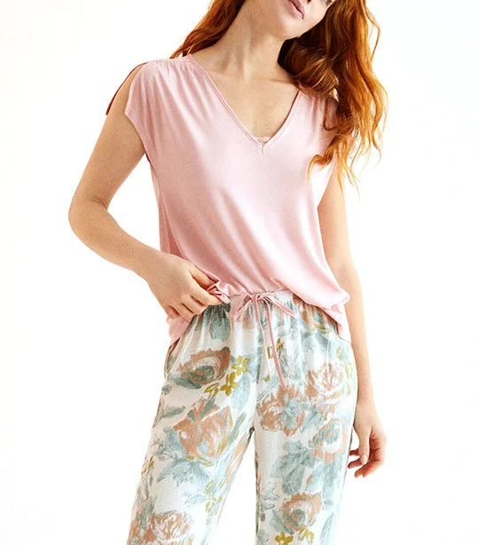 Long Printed Pyjamas Pink