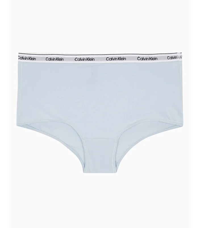 Modern Logo Boyshort Light Blue