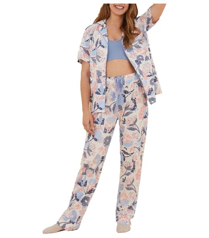 Cotton Patchwork Pajamas Multicolor