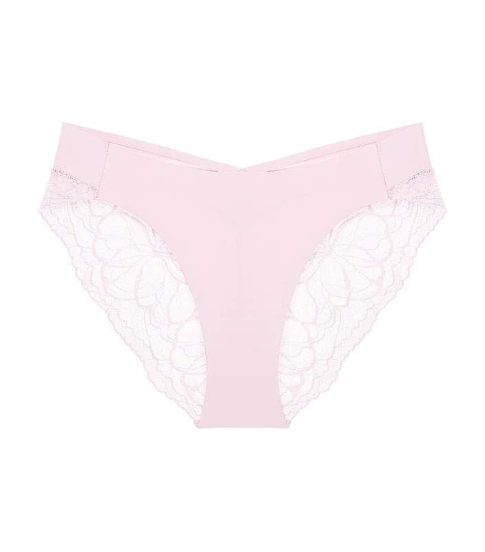 Body Make Up Illusion Lace High Leg Panty Ash Pink