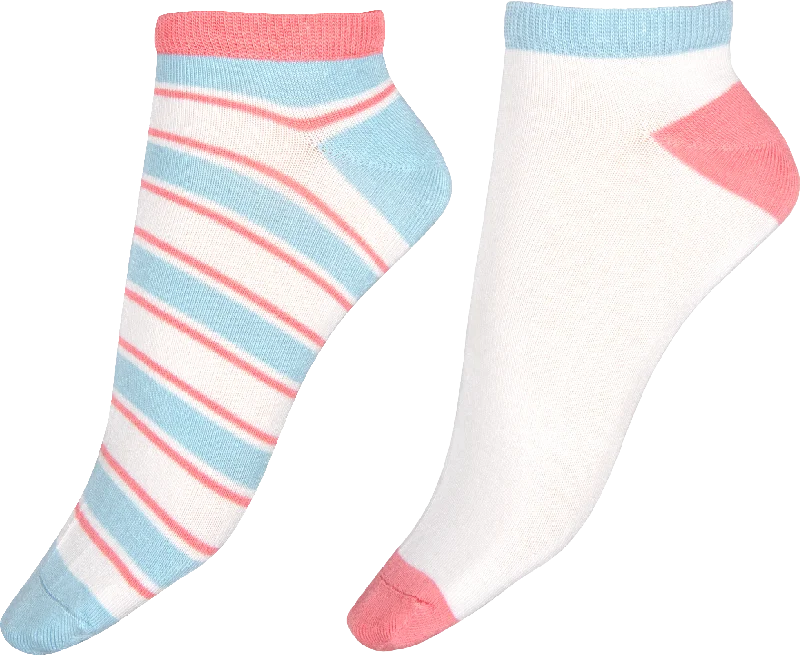 Pretty Polly Bamboo Knit Trainer Liners Socks - 2 Pair Pack