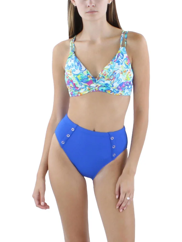 Womens Underwire Printed Bikini Swim top