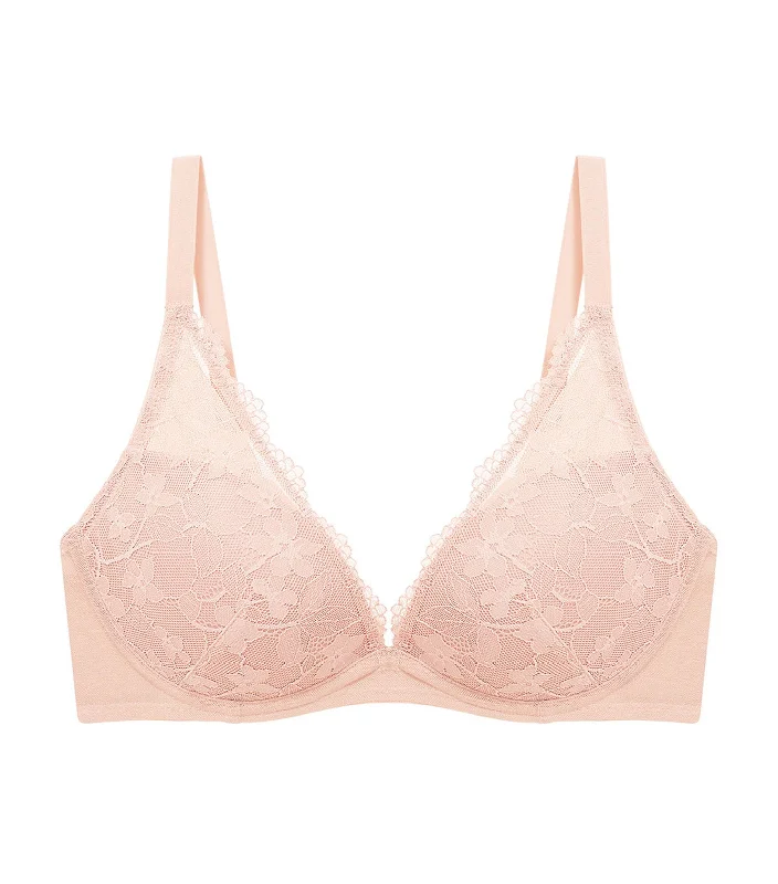 Simply Modern Larkspur Wired Push Up Deep V Bra Nude