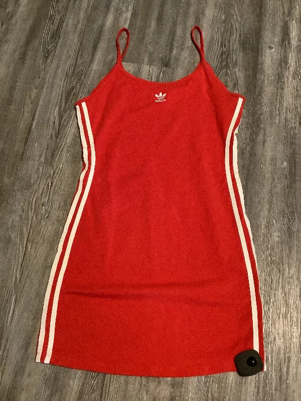 Athletic Dress By Adidas In Red, Size: L