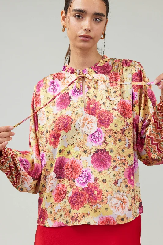 Rosette Patterned Blouse