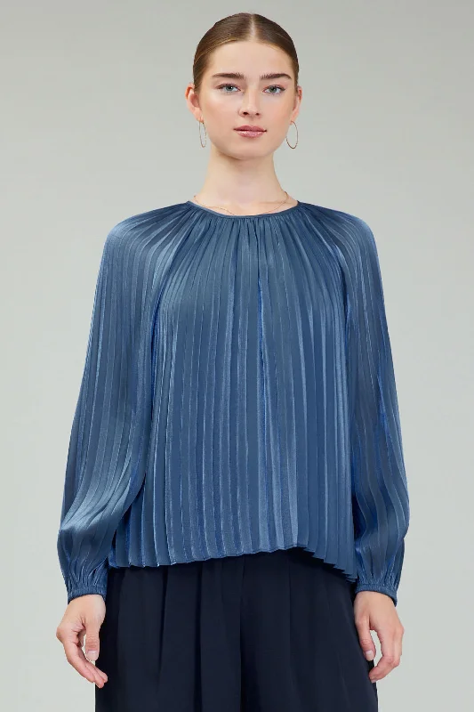 Pleated Shimmer Blouse