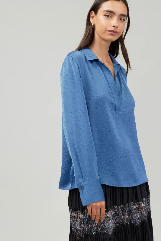 Collared Splitneck Blouse