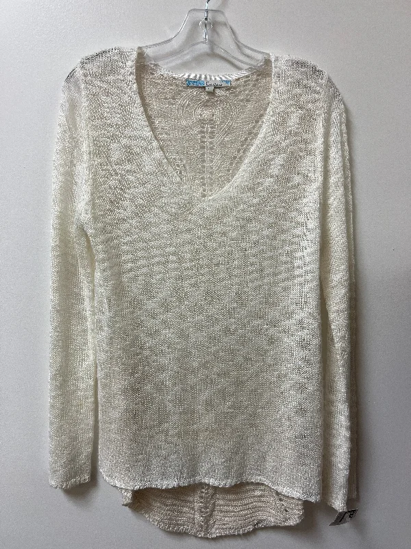 Top Long Sleeve By Cecico In Cream, Size: L