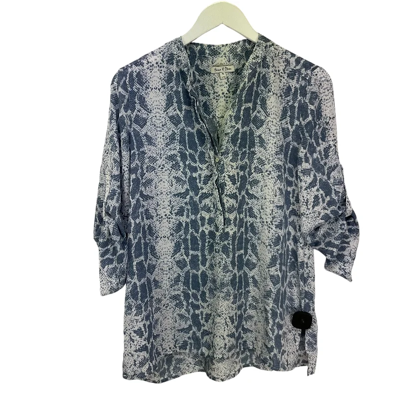 Top Long Sleeve By Clothes Mentor In Blue, Size: M