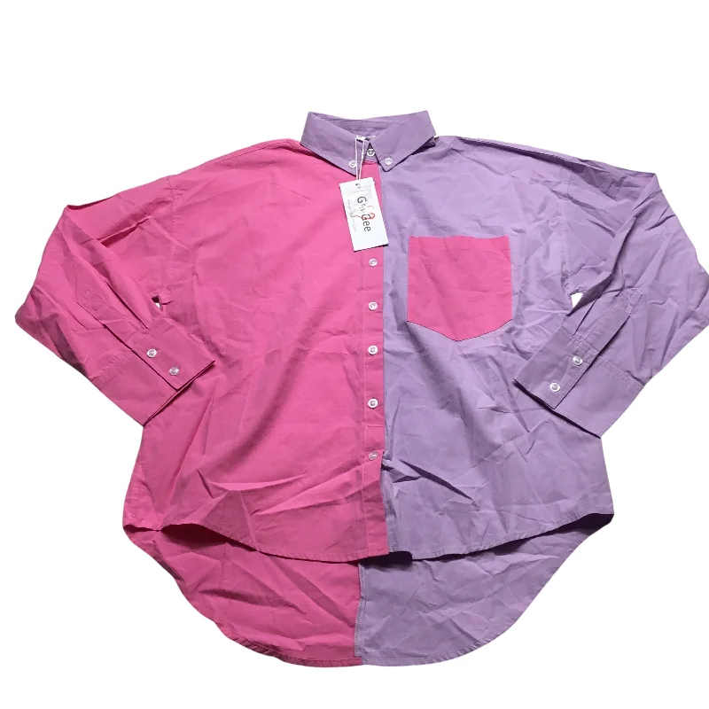 Top Long Sleeve By Clothes Mentor In Pink & Purple, Size: M