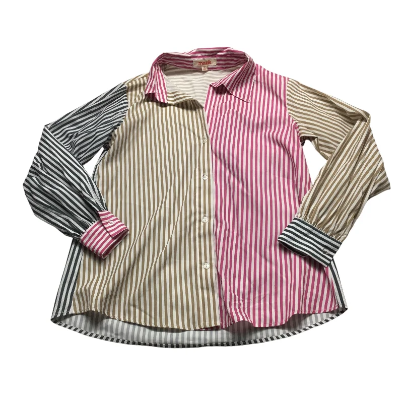 Top Long Sleeve By Clothes Mentor In Striped Pattern, Size: S