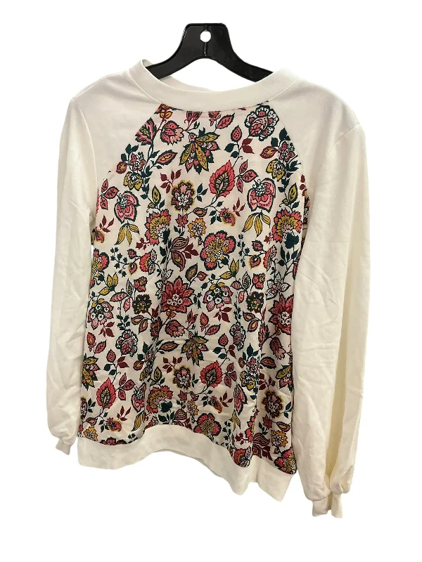 Top Long Sleeve By Jason Wu In White Pink, Size: S