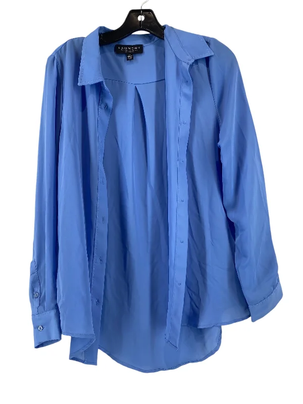 Top Long Sleeve By Laundry In Blue, Size: Xs