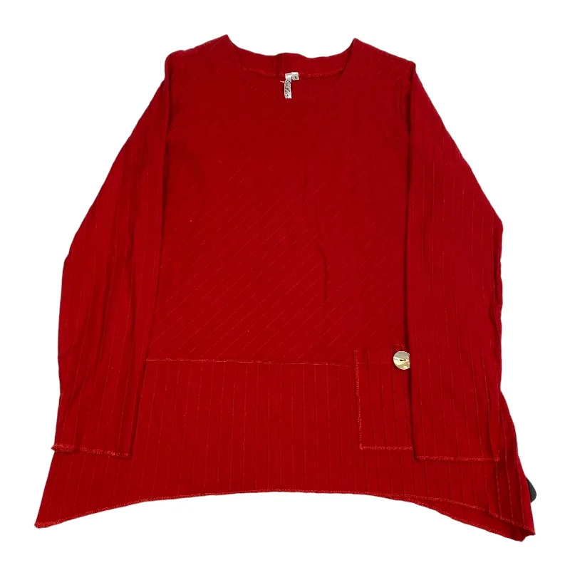 Top Long Sleeve By Lulu B In Red, Size: S