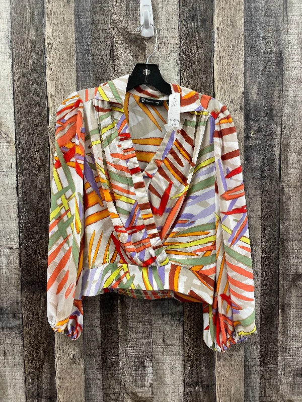 Top Long Sleeve By New York And Co In Multi-colored, Size: Xs