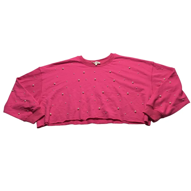 Top Long Sleeve By Peach Love Cream California In Pink, Size: S