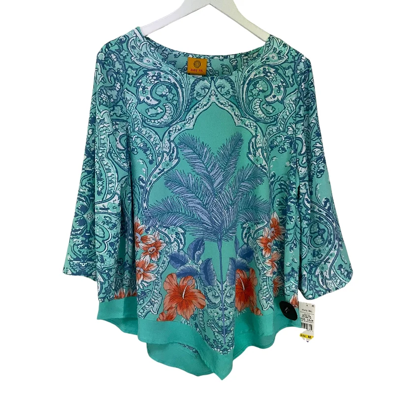 Top Long Sleeve By Ruby Rd In Blue, Size: M