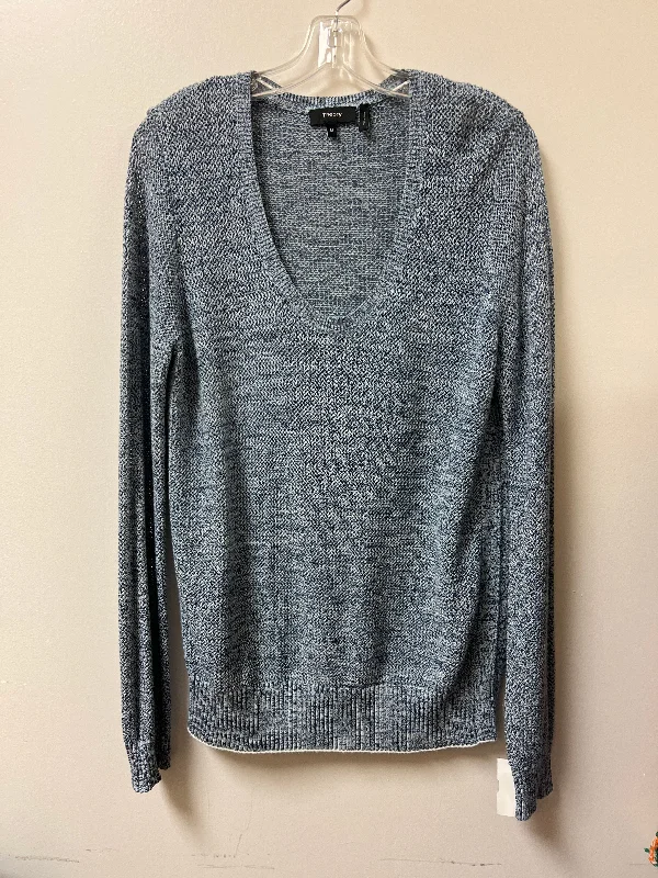 Top Long Sleeve By Theory In Blue, Size: M